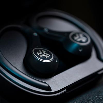 JLab Epic Air Sport ANC echt draadloze oordopjes, bluetooth draadloze hoofdtelefoon en usb oplaadcase met actieve ruisonderdrukking, trainingsbestendig IP66 en kenmerkend 3 EQ-geluid