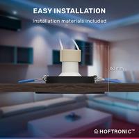 Set van 6 Miro smart inbouwspots - Wifi + Bluetooth - RGBWW - GU10 - Kantelbaar - Google Home, Amazon Alexa en Siri - IP20 voor binnen - Zwart - Plafondspots - thumbnail