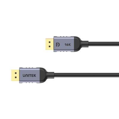 UNITEK C1628GY01-2M DisplayPort kabel Zwart, Grijs
