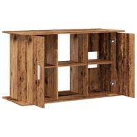 Aquariumstandaard 121x41x58 cm bewerkt hout oud houtkleurig - thumbnail