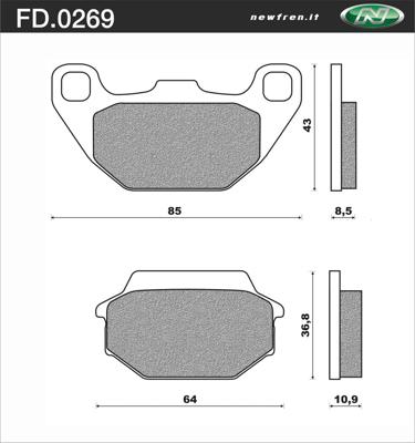 Newfren rembokset fd0269 agility, people scooter active organic