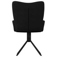 Eetkamerstoelen draaibaar 2 st fluweel zwart - thumbnail