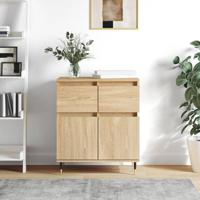 Dressoir 60x35x70 cm bewerkt hout sonoma eikenkleurig - thumbnail