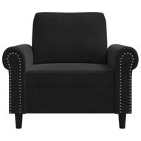 Fauteuil 60 cm fluweel zwart - thumbnail