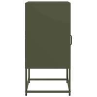 Nachtkastje 36x39x78 cm koudgewalst staal olijfgroen - thumbnail