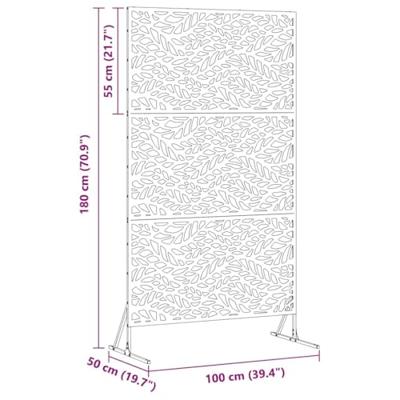 VidaXL Privacyscherm zwart 100 x 50 x 180 cm staal VidaXL Privacyscherm zwart 100 x 50 x 180 cm staal