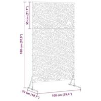 VidaXL Privacyscherm zwart 100 x 50 x 180 cm staal - thumbnail