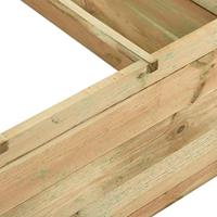 Plantenbak 120x120x40 cm geïmpregneerd grenenhout - thumbnail