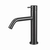 Wastafelkraan Qisani Flow Medium Geborsteld Gun Metal - thumbnail