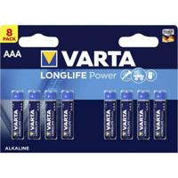 Varta batterij Longlife Power AAA, blister van 8 stuks - thumbnail