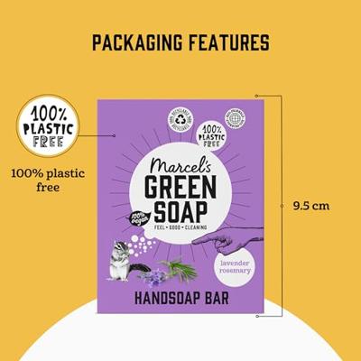 Marcel&apos;s Green Soap Handzeep blok- lavendel & rozemarijn - 90gr - thumbnail