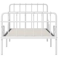 Bedframe met lattenbodem metaal wit 90x200 cm - thumbnail