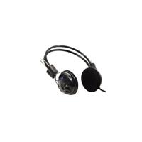 Solid Stereo Headset met microfoon (kabel), Zwart, model HT-160 - thumbnail