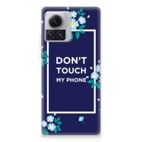 Motorola Moto X30 Pro Silicone-hoesje Flowers Blue DTMP - thumbnail