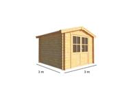Blokhut, tuinhuisje Fenna-Aisha 300 cm bij 300 cm diep zadeldak Warentuin Collection - Warentuin collection - thumbnail