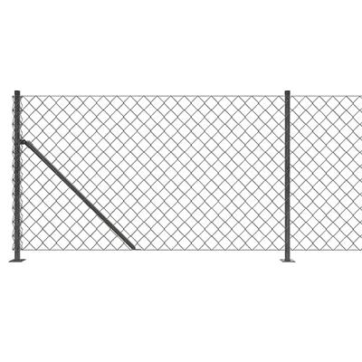 Gaashek met flens 0,8x10 m antracietkleurig - thumbnail