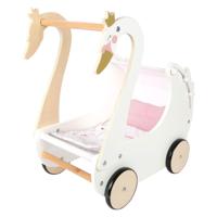 Houten poppenwagen Betoverde Zwaan - thumbnail