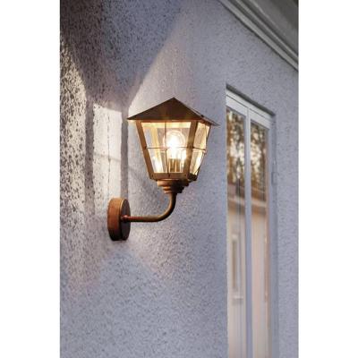 Wandlamp Fenix met transparant glas opwaarts