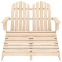 Tuinstoel 2-zits Adirondack met voetenbank vurenhout - thumbnail