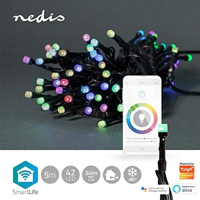 Nedis WIFILX01C42 Smartlife Decoratieve Led Koord Wi-fi Rgb 42 Led&apos;s 5.00 M Android™ / Ios - thumbnail
