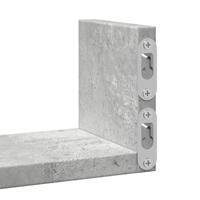 Wandschappen 3 st bewerkt hout betongrijs - thumbnail