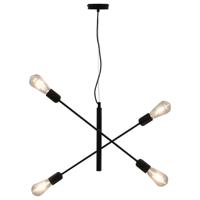 Plafondlamp met filament peren 2 W E27 zwart - thumbnail