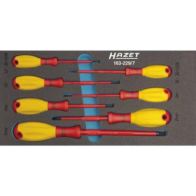 HAZET Schroevendraaierset - geïsoleerd 163-229/7 - Kruiskop profiel PH, Sleufprofiel - 7-delig - 0,4 x 2,5 - 0,8 x 4 - PH1 - PH3 HAZET Schroevendraaierset - geïsoleerd 163-229/7 - Kruiskop profiel PH, Sleufprofiel - 7-delig - 0,4 x 2,5 - 0,8 x 4 - PH1 - PH3