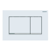Bedieningsplaat Geberit Sigma 20 Square DF Mat Wit - thumbnail