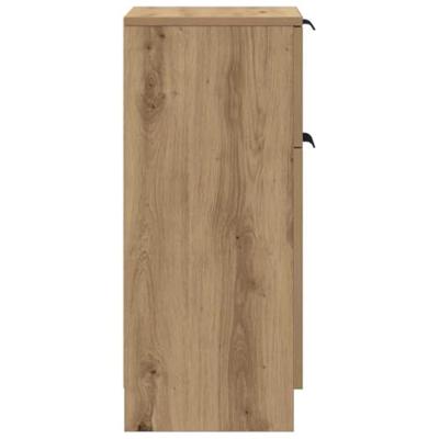 Dressoir 30x30x70 cm bewerkt hout artisanaal eikenkleur