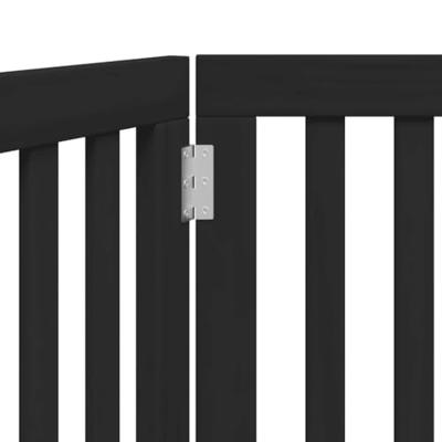 VidaXL Hondenhek inklapbaar 2 panelen 160 cm populierenhout zwart
