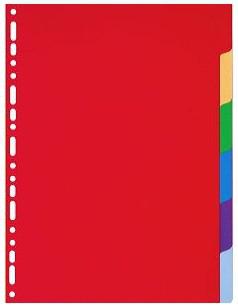 Tabbladen exacompta 225x297mm 11gaats 6delig ass | 25 stuks