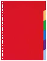 Tabbladen exacompta 225x297mm 11gaats 6delig ass | 25 stuks - thumbnail