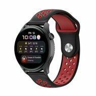 Sport Edition siliconen band - Zwart + rood - Huawei Watch 4 (pro) / 3 (pro) / Ultimate