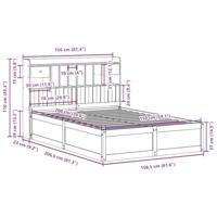 Bedframe zonder matras massief grenenhout wasbruin 150x200 cm - thumbnail