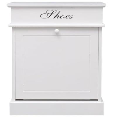 VidaXL Schoenenkast 50x28x58 cm paulowniahout wit VidaXL Schoenenkast 50x28x58 cm paulowniahout wit