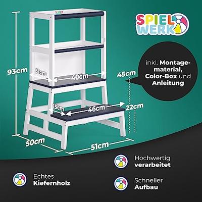 Speeltoren Leertoren Barn Wit Antraciet grenenhout