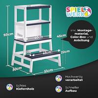 Speeltoren Leertoren Barn Wit Antraciet grenenhout - thumbnail