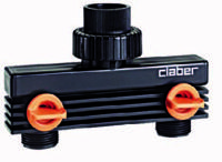 Claber 8589 2-weg Verdeelstuk voor Tuinslangen - Dual ¾" Aansluiting - Eenvoudig en Efficiënt - thumbnail