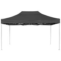 VidaXL Partytent professioneel inklapbaar 4,5x3 m aluminium antraciet - thumbnail