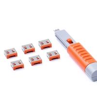 Smartkeeper UL03PKOR USB-A-poortslot Set van 6 stuks Oranje Incl. 1 sleutel - thumbnail