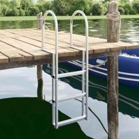 VidaXL 3-traps steigerladder zilver 45 x 11,5 x 134 cm aluminium - thumbnail