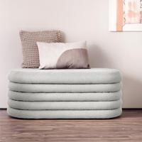 Artistiq Hocker 'Lucine' Met opbergruimte, Bouclé, kleur Wit - thumbnail