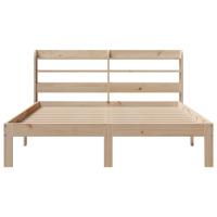 Bedframe met hoofdbord massief grenenhout 140x190 cm - thumbnail