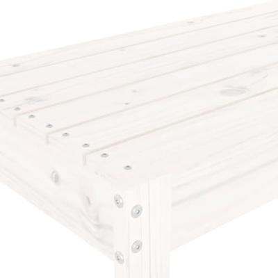 Tuinbank 80x38x45 cm massief grenenhout wit