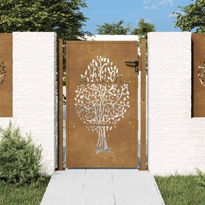 VidaXL Poort 105x130 cm boomontwerp cortenstaal