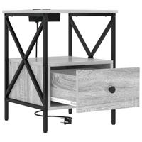 Nachtkastje 2 pcs Grijs sonoma 41,5 x 40,5 x 55 cm Bewerkt hout - thumbnail