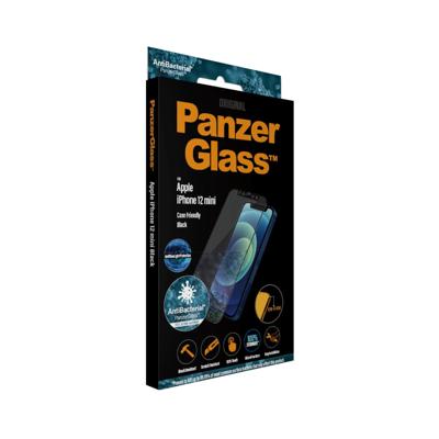 PanzerGlass Antibacteriële Edge to Edge beschermglas, anti-bluelight geschikt voor Apple iPhone 12 mini