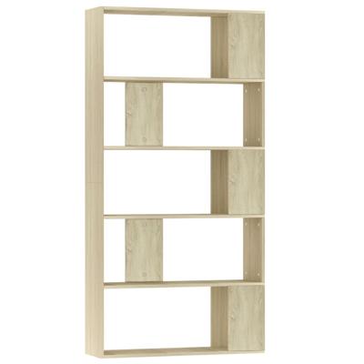 Boekenkast/kamerscherm 80x24x159 cm bewerkt hout sonoma eiken