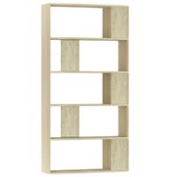 Boekenkast/kamerscherm 80x24x159 cm bewerkt hout sonoma eiken - thumbnail