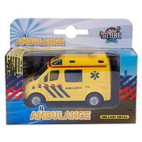 Diecast Pull Back Ambulance 8 cm - thumbnail